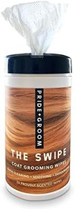 Pride and Groom The Swipe – Soothing Coat Grooming Dog and Pet Wipes with Signature Scent for Quick Cleaning & Deodorizing Face, Paw, Fur in Between Baths and After Dinner & Playtime – 50 Wipes