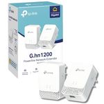 TP-Link PG1200 KIT G.hn 1200 Mbps Powerline Adapter Kit, 1+1 Gigabit Ethernet Port, Power Save, Powerline Network Adapters, TP-Link Powerline Adapter, Not Work with HomePlug AV/AV2, Plug & Play