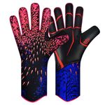 QUICARD Goalkeeper Gloves, Good Grip Football Goalkeeper Gloves in Sizes 6/7/8/9/10, Strong Receiver for Men, Boys, Teenagers, Adults, Children and Small Hands (Red, 6 (Kid))