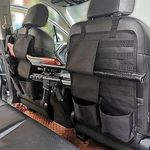 Otomitake 2PCS Tactical Seat Back Organizer Molle Car Backseat Gun Rack Shotgun Holder Panel Accessories Vehicle Seatback Rear Storage Cover Protector for Truck MPV Wrangler black