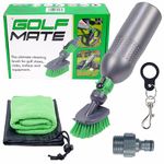 Golf Mate - Ultimate Cleaning Kit for Golf Shoes, Clubs & Outdoor Gear - Easy-to-Use, Garden Hose Compatibility - Heavy-Duty 500ml Bottle, Waterproof Bag & Microfiber Cloth