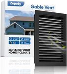 Zepoty 12" x 18" Aluminum Alloy Gable Vent, Never Rust Gable Vents for Shed, Reduce Indoor Temperature - Ideal for Wall, Attic, Shed - Vent Opening: 10" x 16" (Black)