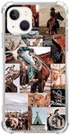 Eurdosmk Cowboy Cowgirl Riding Horse Case Compatible with iPhone 15 Plus, Hippie Aesthetic Wild West Scenery Case for iPhone 15 Plus, Trendy Cool TPU Bumper Phone Case Cover