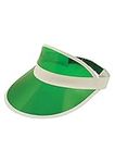 The Fancy Dress® Unisex Retro 80s Neon Sun Visor Hat Headband Cap for Golf Tennis Stag Poker Party (Green)