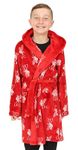 Liverpool F.C. Boys Official Dressing Gown Fleece Hooded Kids Robe (15-16 Years)