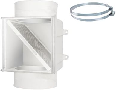 Dryer Duct Lint Trap, Extra Heat Dryer Saver,Accommodates 4" Transition Ducts,1-Pack