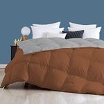 Day Care - 400 GSM Hotel Quality-Down Alternative Reversible Comforter (92" x 106" Inches/233cm x 269cm) - Comforter King Size|Silver/Chocolate Brown