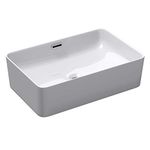 Durovin Bathrooms Ceramic Bathroom Basin - Countertop Sink Vessel - Rectangular Washing Bowl (480 x 315 x 140mm)