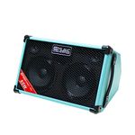 BP40D Acoustic Guitar Amplifier Busking Amp - 80W Portable Bluetooth Speaker with Battery, Chorus Reverb Delay Effect, 6 Inputs, 3-Band EQ.
