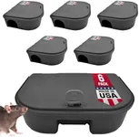 Exterminator’s Choice - Mice Bait Station - Includes Six Small Bait Station and One Key - Heavy Duty Bait Box - Durable and Discreet