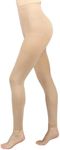 Compression Pantyhose for Women, 20-30 mmHg Footless Medical Compression Stockings, Waist High Opaque Graduated Support Compression Hose Tights for Edema, Varicose Veins, Swelling