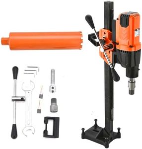 BHTOP Diamond Core Drilling Machine with Bit, 8 in Wet Concrete Core Drill Rig with Stand Wheel, 750RPM Speed & 1-1/4" Thread & Lifting Handle, Drilling Diameter for Concrete Brick Stone