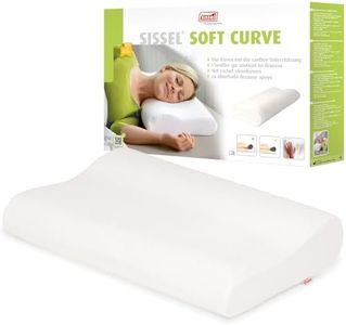 Sissel® Soft Curve Compact Kissen | Sanfte Unterstützung & Komfort | Viskoelastischer Schaumstoff | Veloursbezug maschinenwaschbar | Entlastung für Nacken & Wirbelsäule | 48x32x10 cm