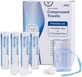 JiGG Coin Tissues | Compressed Towels | 500 Bulk Pack Water Wipes Set | Toilet Paper Tablets | All in one Dispenser | Camping Toilet Paper | Odor Free | Soft Baby Wipes