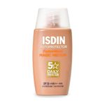 Isdin Fotoprotector Fusion Water Color SPF 50 Ecran solaire teinté à base d'eau pour le visage pour un usage quotidien | Couvrance naturelle 50ml 690018148