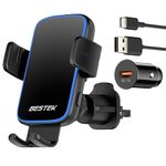 Wireless Car Charger, BESTEK 15W Fast Charging Wireless Car Charger Mount, Auto Clamping Car Wireless Charger, Air Vent Phone Holder Compatible with iPhone 13/12/11/XS/X/8 Series, Samsung S20/S10 etc