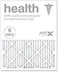 AIRX WICKED CLEAN AIR. HEALTH 20x25x1 MERV 13 Pleated Air Filter - Made in the USA - Box of 6