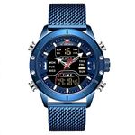 NAVIForCE Analog-Digital Men's Watch Blue Dial Blue Colored Strap NF9153-BEBE By LexXiv