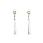 Nilu's Collection Attractive and Stylish Gold Plated Water Drop Long Pearl Earrings for Women and Girls