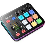 MAONO Gaming Audio Mixer, Audio Interface with Pro-preamp, RGB, Bluetooth, 48V Phantom Power for Live Streaming, Podcasting, Content Create, Gaming MaonoCaster G1 NEO (BLACK)