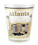 Atlanta Georgia Black & Gold Skyline Shot Glass