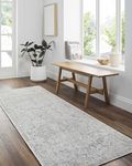 Hauteloom Yuriy Hallway, Kitchen Runner Rug - Traditional - Cream, Peach, Medium Gray - 2'7" x 7'3"