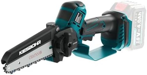 KIESBOHR 15cm Akku Astsäge CSE002, Kompatibel mit Makita 18V Akku, bürstenlose Mini Akku Kettensäge, Automatische Kettenschmierung (ohne Akku)