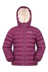 Mountain Warehouse Seasons Fur-Lined Kids Padded Jacket - Lightweight, Warm & Water-resistant Coat, For Boys & Girls - For Autumn Winter, School, Outdoors, Travelling Berry Teen Size 13 Years