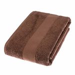 HOMESCAPES Chocolate Brown Turkish Cotton Bath Sheet Super Soft Thick & Absorbent 500 GSM Towel Heavy Weight for everyday Luxury