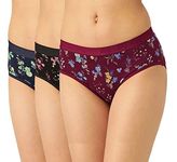 QOXOLYZ Women's Panties Soft & Shine Cotton Lycra Panty Skin Friendly Fabric Briefshipster (Pack of 3) (M)