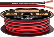 InstallGear Speaker Wire 10 Gauge - 99.9% Oxygen-Free Copper (OFC) - Red/Black (50 Feet)