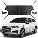 EXQUISLIFE Windshield Snow Ice Covers Extra Larger Size 82"x 62" Shade Waterproof Sun Protection All Cars, SUVs