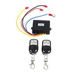 Waterproof Wireless Winch Remote Controller, 12V 24V Wireless Winch Remote Control Switch Receiver Kit Universal for Truck ATV SUV