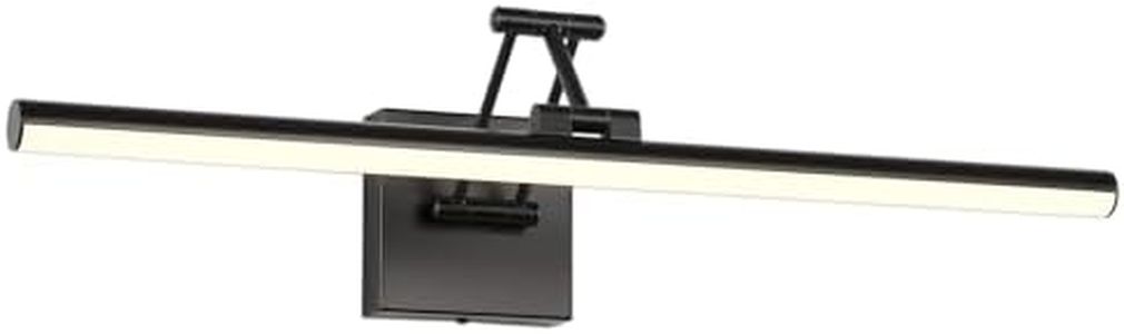 Joossnwell Picture Light for Painting Black Art Light Hard-Wired Picture Frame Light 23.62 Inch Dimmable Gallery Wall Light with Adjustable Swing Arm for Painting Library Museum Warm White