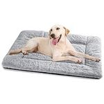 Baodan Dog Bed Large Washable, Plush Pet Cat Beds Cushion Mattress, Soft Warm Dog Mat Pad for Medium Large Dogs- L 90x60 cm, Grey