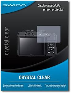 SWIDO Protective Film for Nikon Coolpix B500 [Pack of 2] Crystal Clear High Hardness Protection Against Oil, Dust and Scratches/Glass Film, Screen Protector, Tempered Glass Film