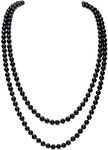 BABEYOND Long Pearl Necklace Faux Pearls Necklace Set Beaded Long Pearls Necklace 1920s Gatsby Costume Jewelry