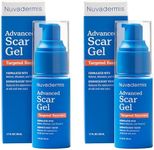 NUVADERMIS Scar Gel - Scar Cream for Surgical Scars - Transparent Gel Formula with Retinol and Vitamin E - Acne Scar Treatment, Keloid Scar Treatment, Scar Removal Cream - 1.7 Fl Oz, 2 Pack