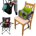 Airtushi - Strong Fully Collapsible Portable Highchair. Suitable from 6 months to 3 years - NEW