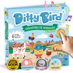 Ditty Bird Spanish Nursery Rhymes Book Animal Edition | Bilingual Musical Books for Toddlers, English & Spanish | Fun, Interactive Sound Books for Babies & Toddlers | Libro En Español para Bebés