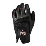 Wilson Staff Men's Grip Plus Golf Glove, Left Hand, Black, Medium