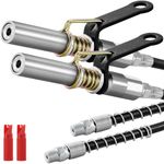 VEVOR Grease Gun Coupler 2 PCS, 10000 PSI High Pressure, 6-Jaw Locking, Quick Release Grease Gun Tip with Hose/Zerk Fittings Cleaner, Compatible with All Grease Guns 1/8" NPT Fittings for Automobiles