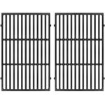 GGC 19.5 inch Grill Grates Replacement for Weber 7524 7528 Genesis E-310, E-320, E-330, S-310, S-320, S330, EP-310, EP-320, EP-330, 2-Pack Cast-Iron Cooking Grid (19.5" x12.9" x0.5")