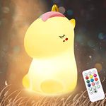 CHWARES Night Light for Kids, Unicorn Nursery Night Lights with Remote, 7 Color Kawaii Lamp, Room Decor, USB Rechargeable, Cute Lamp Gifts for Baby, Children, Toddlers, Teen Girls