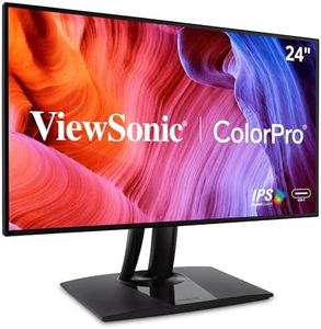 ViewSonic VP2468a ColorPro 24 Inch 1080p IPS Monitor with 100% sRGB, Rec 709, USB C (65W), RJ45, Color Blindness Mode, Hardware Calibration for Photo and Graphic Design , Black