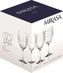 Mikasa Cheers Crystal Red Wine Glasses, Set of 4, Silver, 20 x 17 x 17 cm