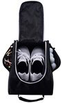 Athletico Golf Shoe Bag - Zippered Shoe Carrier Bags with Ventilation & Outside Pocket for Socks, Tees, etc. (Black)