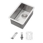 10 X 18 Inch Bar Sink Undermount - Sarlai 10"x18"x8" 16 Gauge Stainless Steel Undermount Bar Prep Kitchen Sink Single Bowl