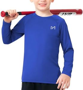 MEETYOO Boys Compression Shirt Long Sleeve Athletic Undershirt for Youth Kids Quick Dry Football Base Layer
