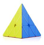 Kids Dukaan Pyramid Cube 3 * 3 Super Speed Triangle Puzzle Cube (Sticker Less)